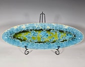 Ceramic Tray, Crystalline Glazed, XLarge Serving Dish