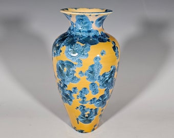 Pottery Vase, Crystalline Glazed, Ceramic Vase