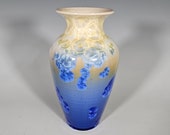 Pottery Vase, Crystalline Glazed, Ceramic Vase