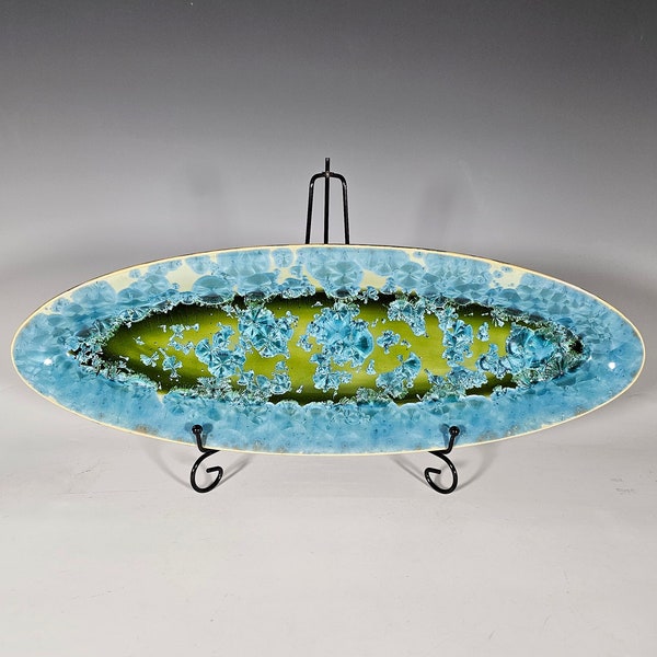 Ceramic Tray, Crystalline Glazed, XLarge Serving Dish