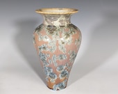 Pottery Vase, Crystalline Glazed, Ceramic Vase