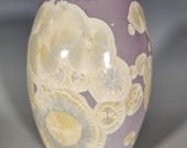 Pottery Vase, Crystalline Glazed, Ceramic Vase