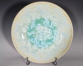 Ceramic Platter, Crystalline Glazed, Hand Thrown, Wall Art