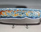 Ceramic Tray, Crystalline Glazed Pottery, XXLarge Handmade Serving Dish