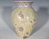 Pottery Vase, Crystalline Glazed, Ceramic Vase