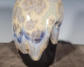Ceramic Cup, Crystalline Glazed, Clay Pinch Cup, Hand Thrown