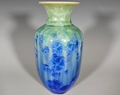 Pottery Vase, Crystalline Glazed, Ceramic Vase