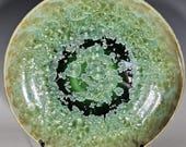 Ceramic Platter, Crystalline Glazed, Hand Thrown, Wall Art