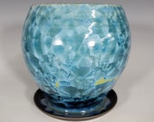Ceramic Planter with Drainage Hole, Crystalline Glazed Planter, Hand Thrown