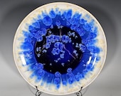 Ceramic Platter, Crystalline Glazed, Hand Thrown, Wall Art