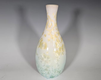 Pottery Vase, Crystalline Glazed, Ceramic Vase