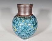 Pottery Vase, Crystalline Glazed, Hand Thrown