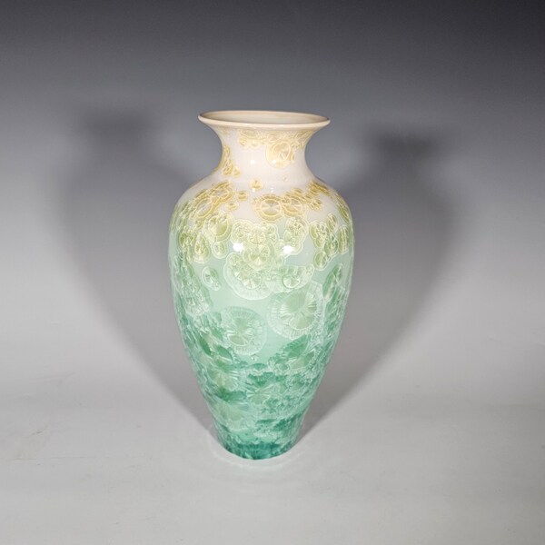 Pottery Vase, Crystalline Glazed, Ceramic Vase