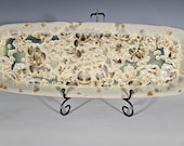 Ceramic Tray, Crystalline Glazed Pottery, XLarge Serving Dish