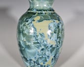 Pottery Vase, Crystalline Glazed Pottery, Ceramic Vase