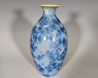 Pottery Vase, Crystalline Glazed, Hand Thrown Ceramic Vase