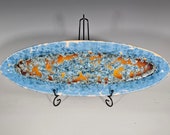 Ceramic Tray, Crystalline Glazed, XLarge Serving Dish