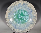 Ceramic Platter, Crystalline Glazed, Hand Thrown, Wall Art