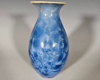 Pottery Vase, Crystalline Glazed, Hand Thrown Ceramic Vase