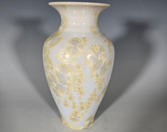 Pottery Vase, Crystalline Glazed, Ceramic Vase