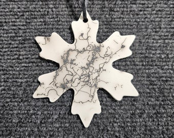 Ceramic Horse Hair Snowflake Ornament