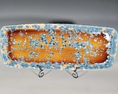 Ceramic Tray, Crystalline Glazed Pottery, XXLarge Handmade Serving Dish