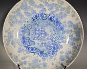 Ceramic Platter, Crystalline Glazed, Hand Thrown, Wall Art