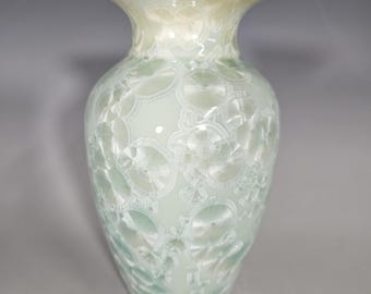 Pottery Vase, Crystalline Glazed, Ceramic Vase
