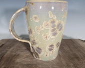 Ceramic Mug, Crystalline Glazed Pottery, Hand Thrown