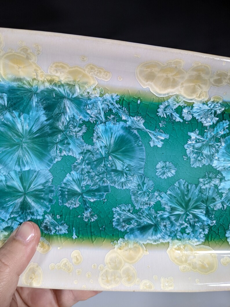 Ceramic Tray, Crystalline Glazed, XLarge Serving Dish image 6