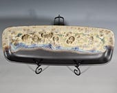 Ceramic Tray, Crystalline Glazed Pottery, XLarge Serving Dish