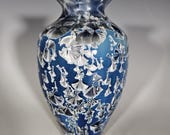 Pottery Vase, Crystalline Glazed, Ceramic Vase