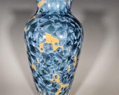 Pottery Vase, Crystalline Glazed, Ceramic Vase