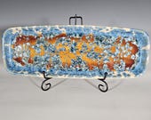 Ceramic Tray, Crystalline Glazed Pottery, XLarge Serving Dish