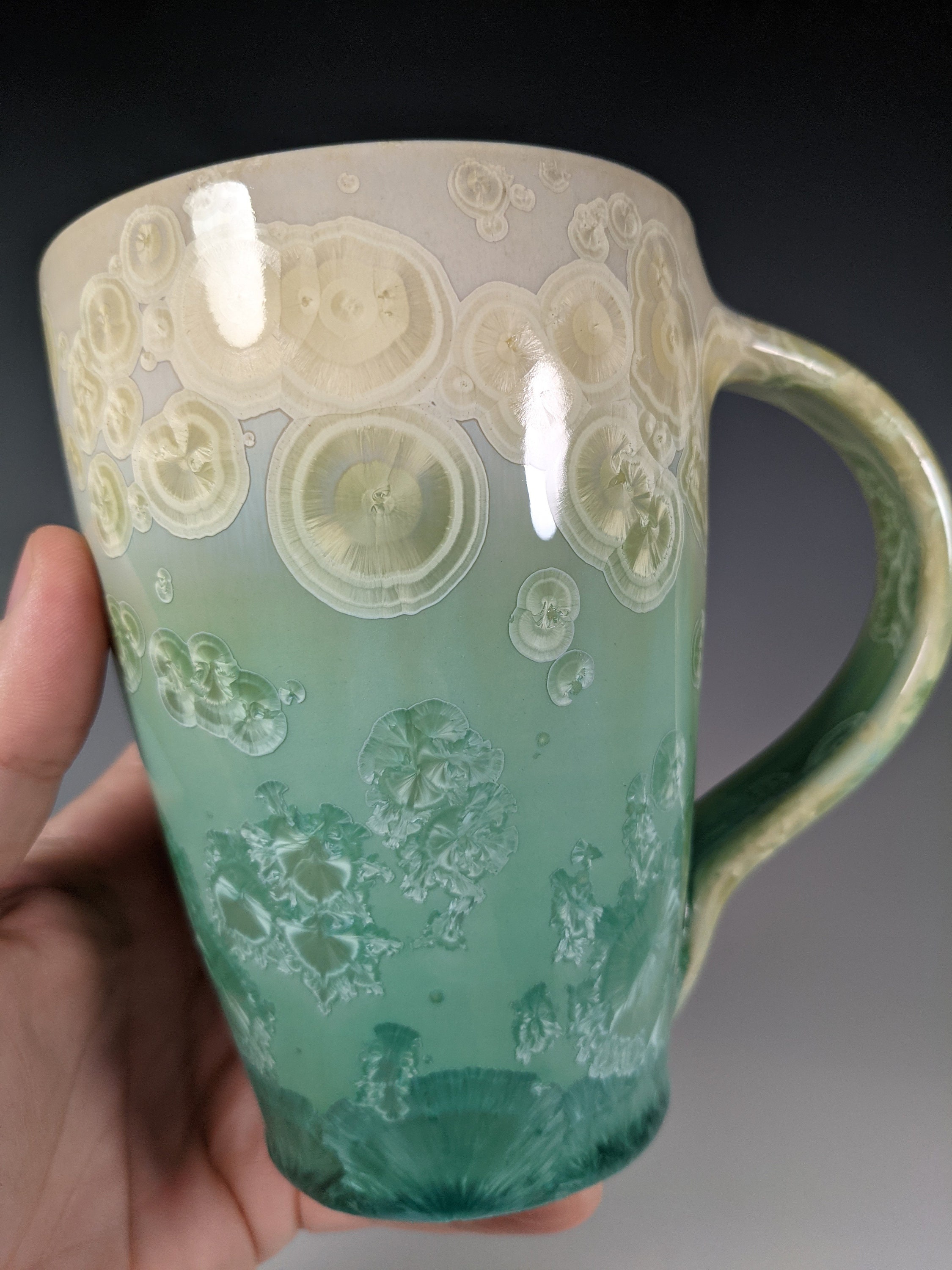 Pottery Mug Hand Thrown Crystalline Glazed Etsy