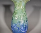 Pottery Vase, Crystalline Glazed, Ceramic Vase