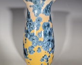 Pottery Vase, Crystalline Glazed, Ceramic Vase