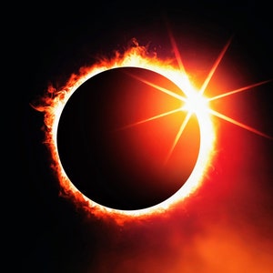 Total Solar Eclipse Ornament, Ring of Fire, Eclipse, Solar Eclipse, April 8, 2024 image 5