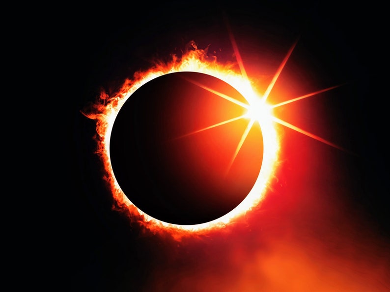 Total Solar Eclipse Ornament, Ring of Fire, Eclipse, Solar Eclipse, April 8, 2024 image 5