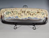Ceramic Tray, Crystalline Glazed Pottery, XLarge Serving Dish