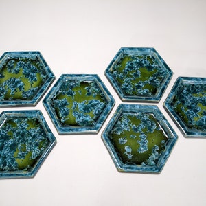 Ceramic Trinket Dish, Hexagon Tray, Handmade image 6