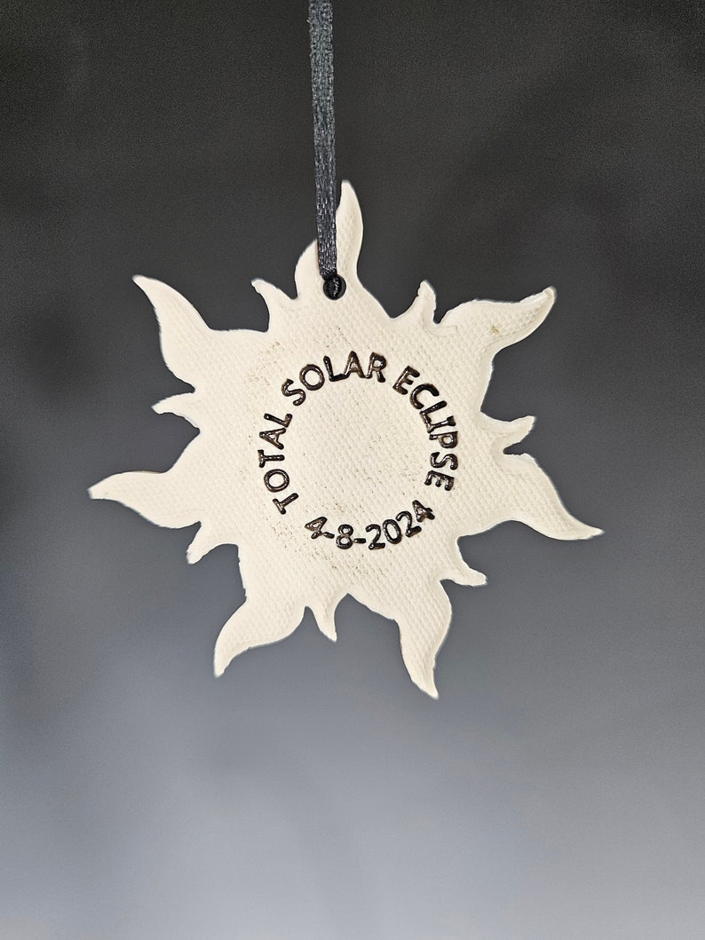 Total Solar Eclipse Ornament, Ring of Fire, Eclipse, Solar Eclipse, April 8, 2024 image 3