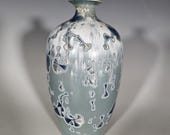 Pottery Vase, Crystalline Glazed, Ceramic Vase