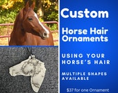 Custom Horse Hair Ornament: Handmade Ceramic Horse Head Keepsake