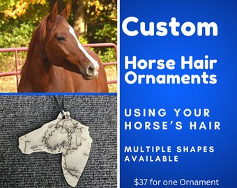 Custom Ceramic Horse Hair Horse Head Ornament with your Horse Hair