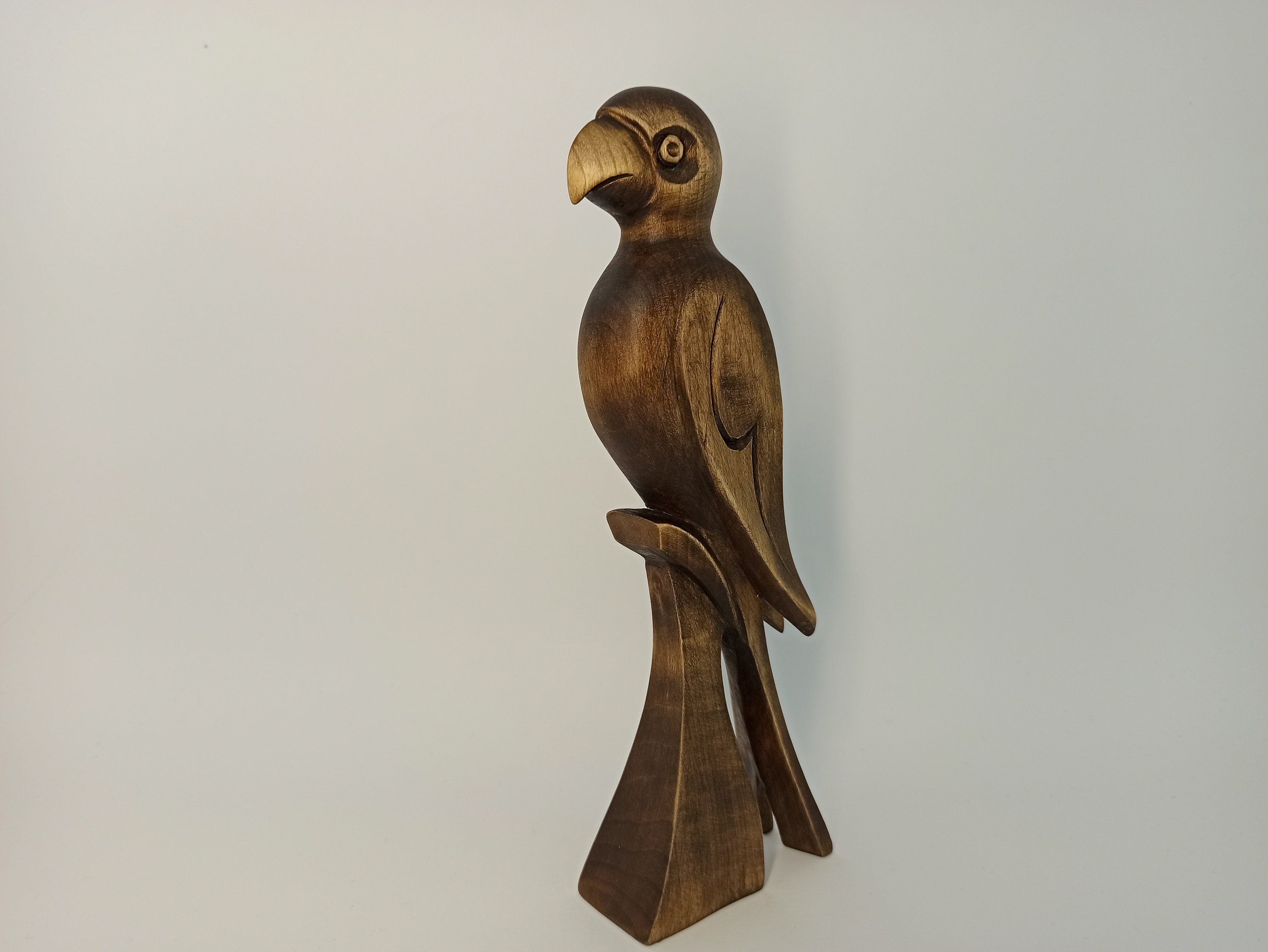 Parrot figurine 7.9 Wooden parrot Gift parrot Etsy