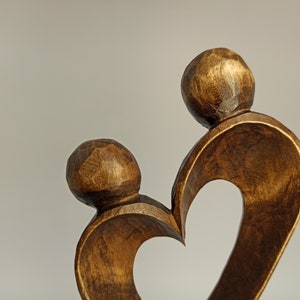 Liefde sculptuur 8,3, houten sculptuur, beeldhouwkunst, houtsnijwerk, sculptuur van hout, Valentijnsdag geschenk, houten beeldje, gepersonaliseerde geschenken afbeelding 8