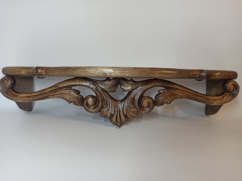 Shelf Carved Wooden Shelf Vintage Wall Shelf Antique Shelf Etsy