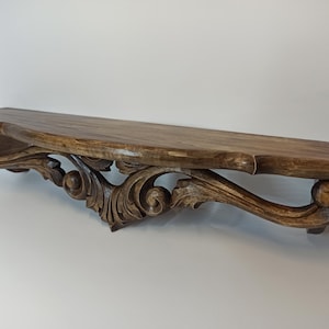Shelf, Carved wooden shelf, Vintage wall shelf, Antique shelf, Wall shelf,  Plant shelf, Shelf decor, Book shelf,  Floating shelf, Carved