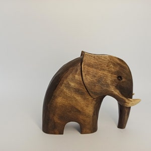 Elephant sculpture 3.5&quot;, Wood carving, Wooden elephant, Elephant wood, Wood sculpture, Sculpture art, Personalized gifts, Wooden figurine